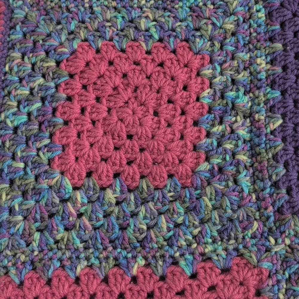 Colorful Crochet Blanket/Throw - Picture 2 of 7